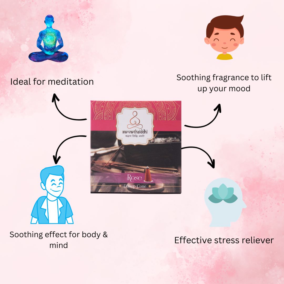 Sarvarth Siddhi Rose Incense Cones