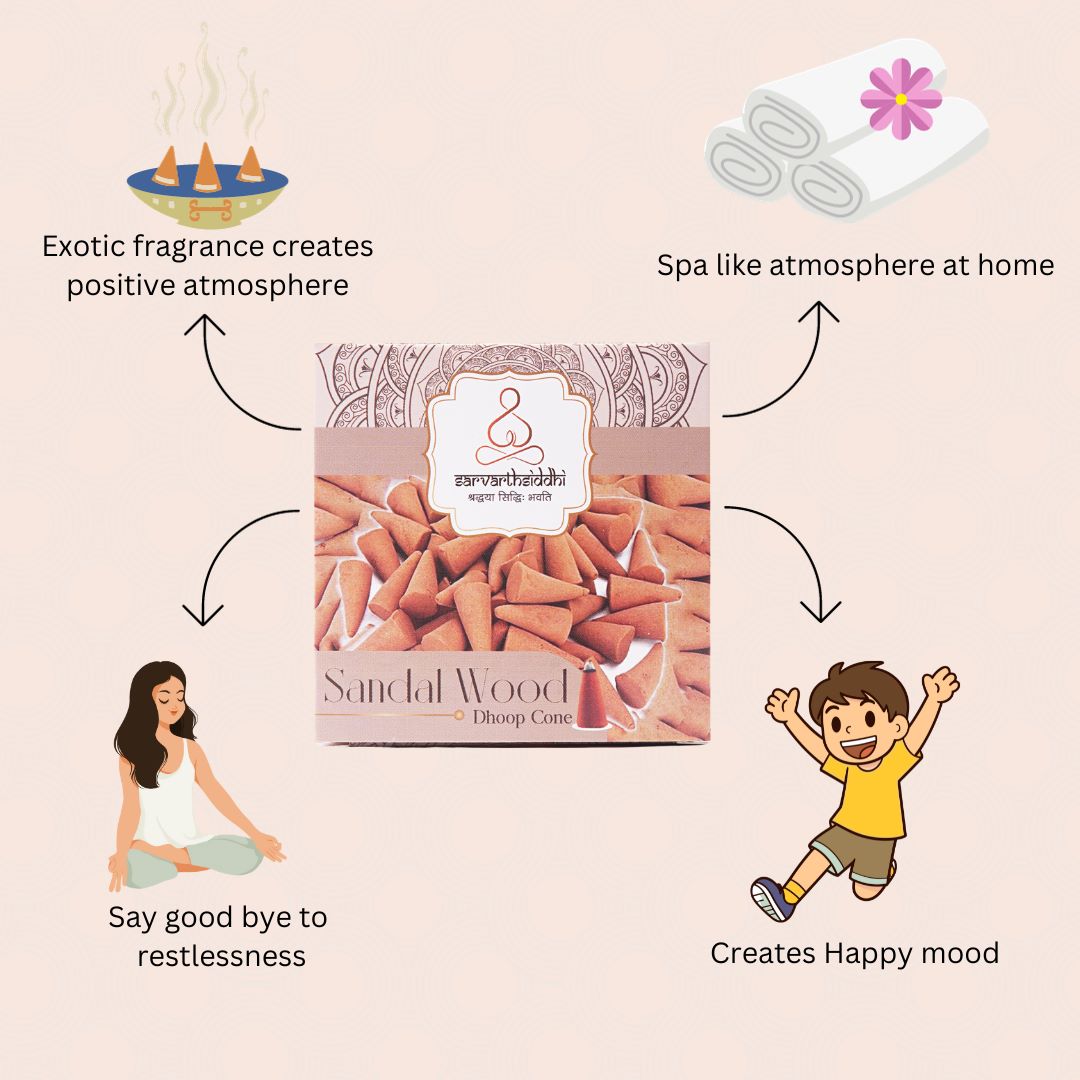 Sarvarth Siddhi Sandal Wood Incense Cones