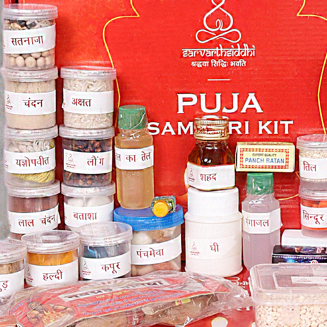Sarvarth Siddhi's Rahu Puja Kit Complete with 46 Items
