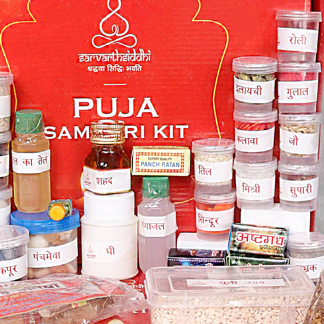 Sarvarth Siddhi's Rahu Puja Kit Complete with 46 Items